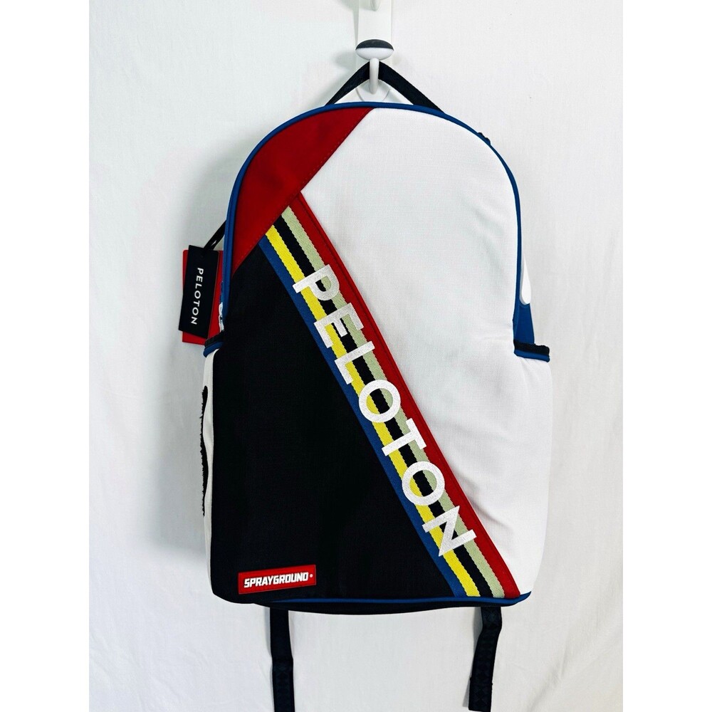 NWT Sprayground Peloton Limited Edition Backpack Zip Fits 15" Laptop White/Black